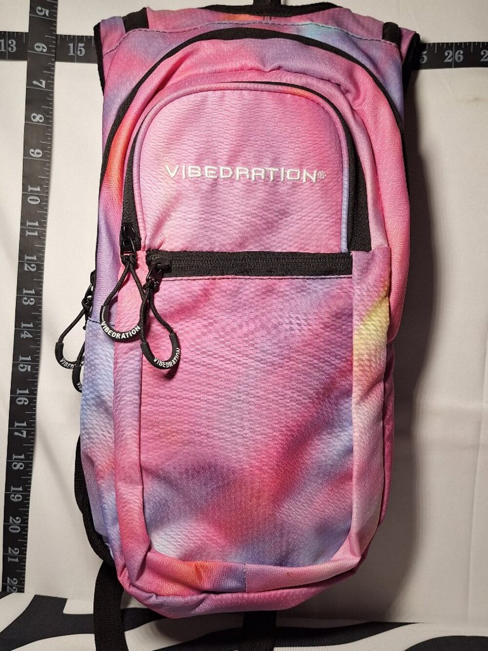 Vibedration Hydration Backpack w/o bladder Multi-Color/Pink washed out -used